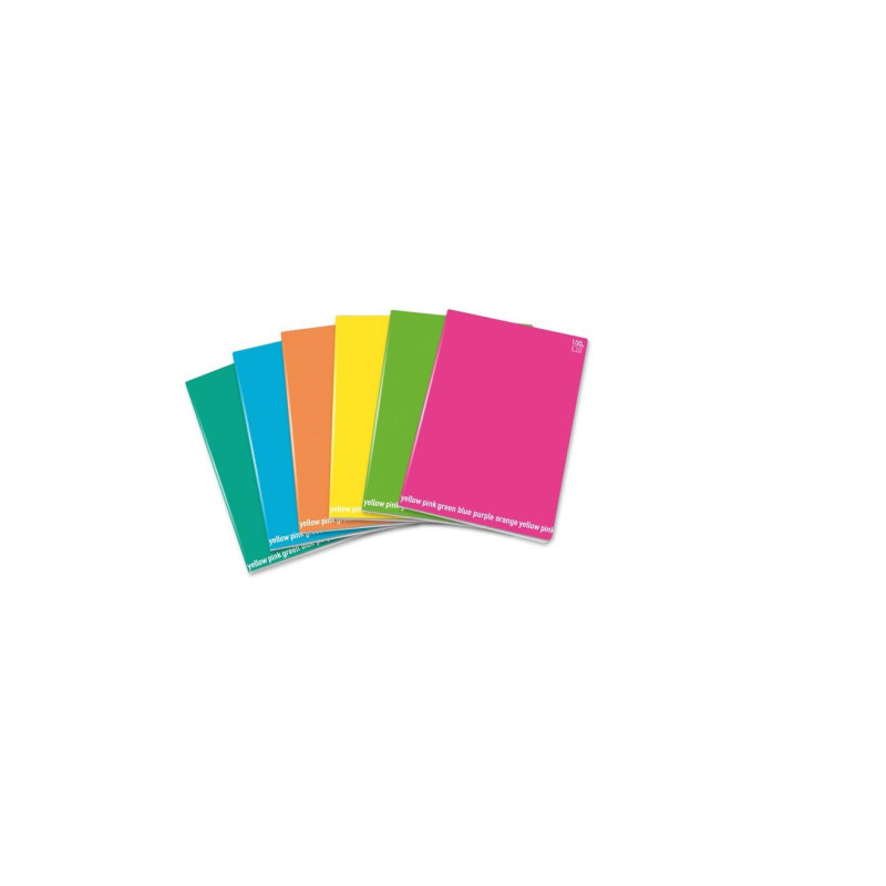 Maxiquaderno Happy Color Fluo Alta Foliazione - 48 fogli da 100 gr/m - Formato A4 - Colori Fluo Assortiti